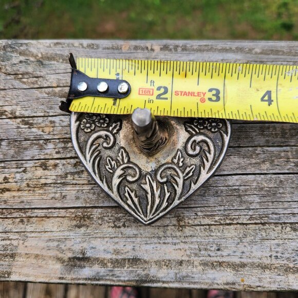 Vintage Godinger 1992 Heart-Shaped Silver-Plated Ring, Jewelry Holder With Flora - Picture 2 of 8